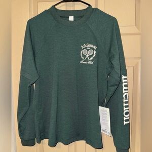NWOT - Lululemon Layered Long-Sleeve T-Shirt Tennis Club (Legacy Green/ White)
